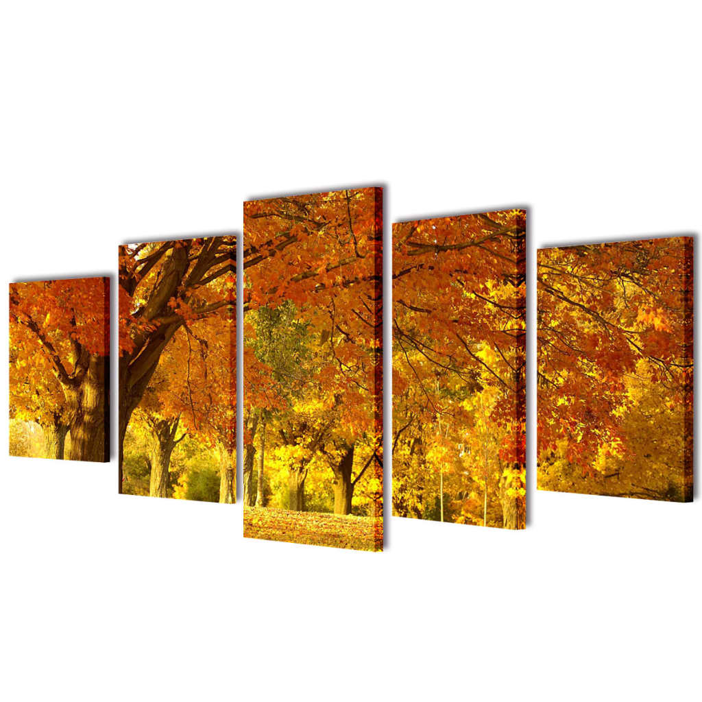 Vidaxl Wall print set Esdoorn 100x50 cm Canvas