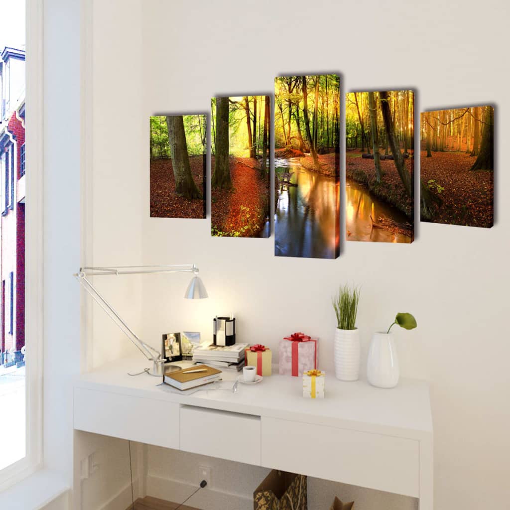 Vidaxl wandprintset bos 200 x 100 cm