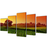 Vidaxl Canvas Wall Tlaw Set Fields 100 x 50 cm