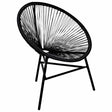 Vidaxl tuinmaanstoel poly rattan zwart