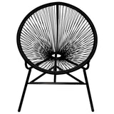 Vidaxl tuinmaanstoel poly rattan zwart
