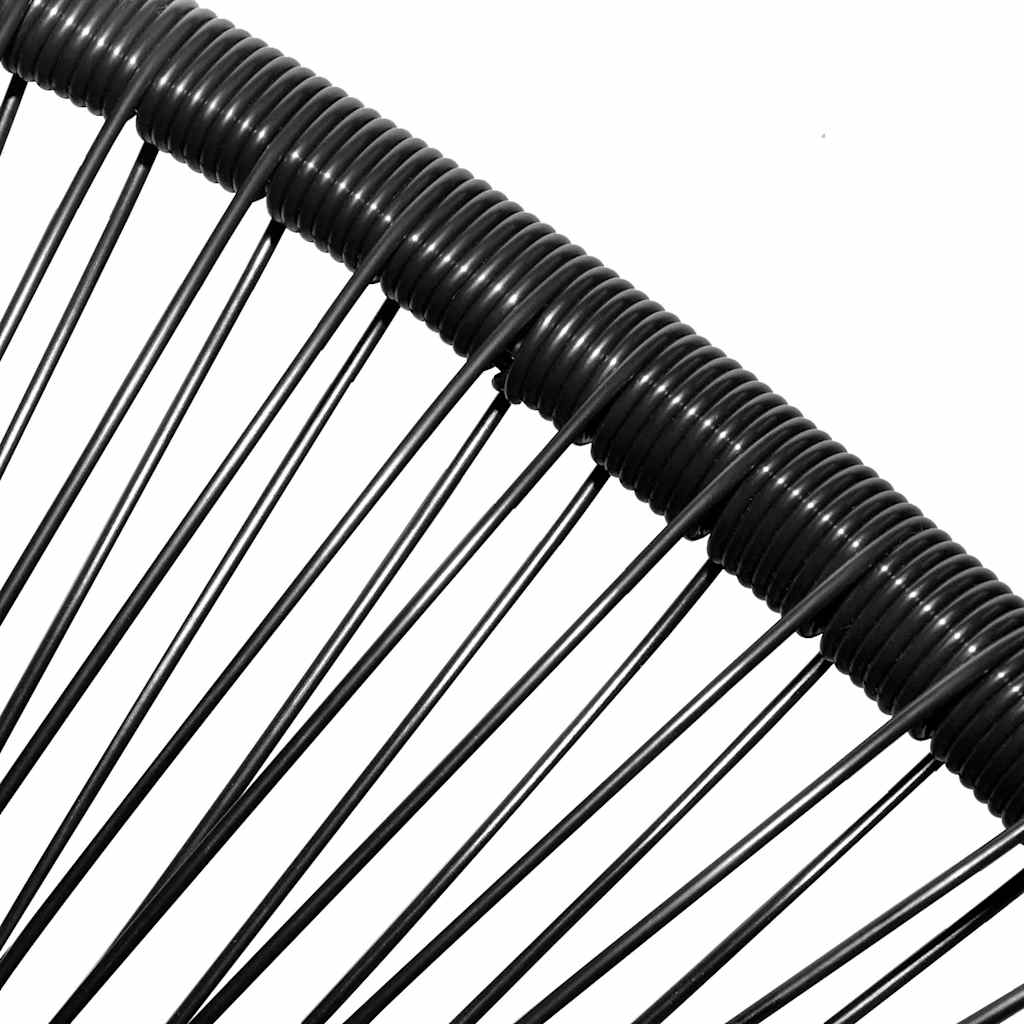 Vidaxl tuinmaanstoel poly rattan zwart