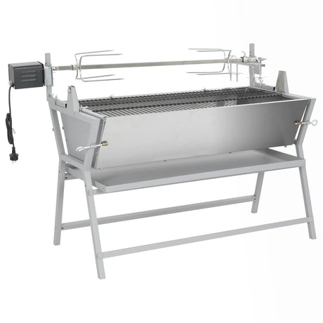 Vidaxl draaispit barbecue ijzer en roestvrij staal