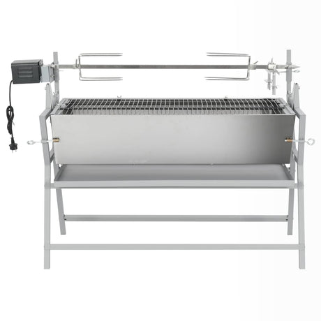 Vidaxl draaispit barbecue ijzer en roestvrij staal