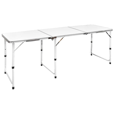 Vidaxl campingtafel inklapbaar en verstelbaar in hoogte aluminium 180 x 60 cm