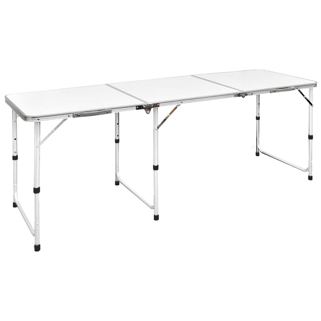 Vidaxl campingtafel inklapbaar en verstelbaar in hoogte 180x60 cm