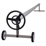 Vidaxl zwembadhoes roller met roestvrijstalen frame