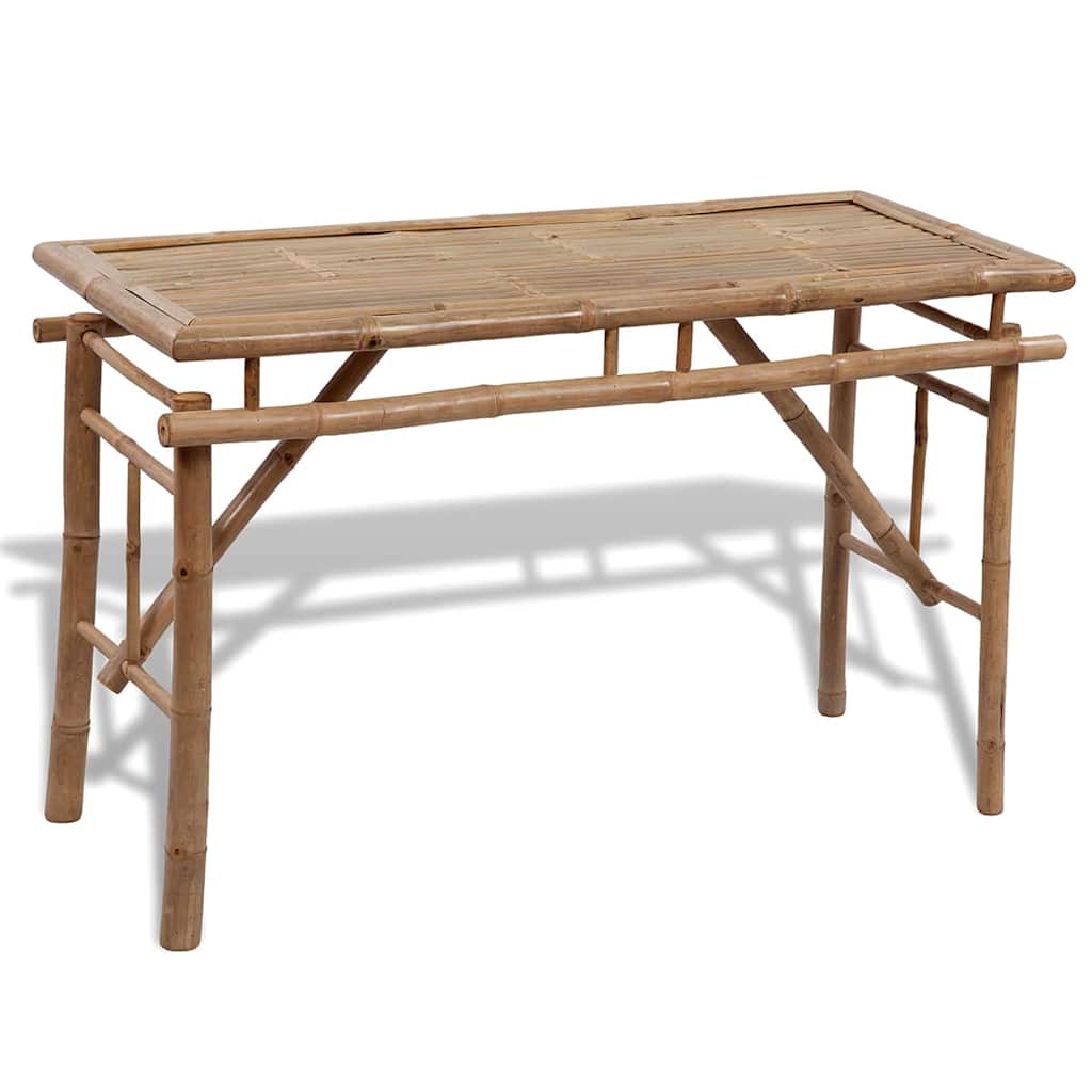Vidaxl biertafel met 2 bankjes 100 cm bamboe
