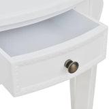 Vidaxl wandtafel met lade halfrond wit