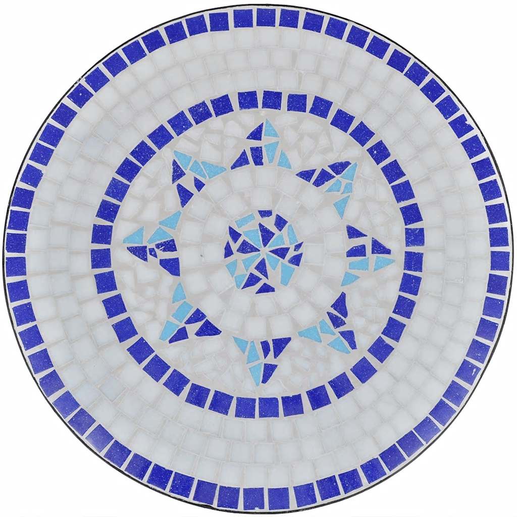 Vidaxl bistrotafel 60 cm mozaïek blauw en wit