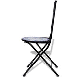 Vidaxl bistrostoelen inklapbaar 2 st keramiek blauw en wit