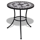 Vidaxl bistrotafel 60 cm mozaïek zwart en wit