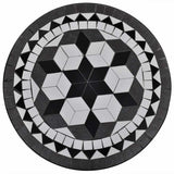 Vidaxl bistrotafel 60 cm mozaïek zwart en wit