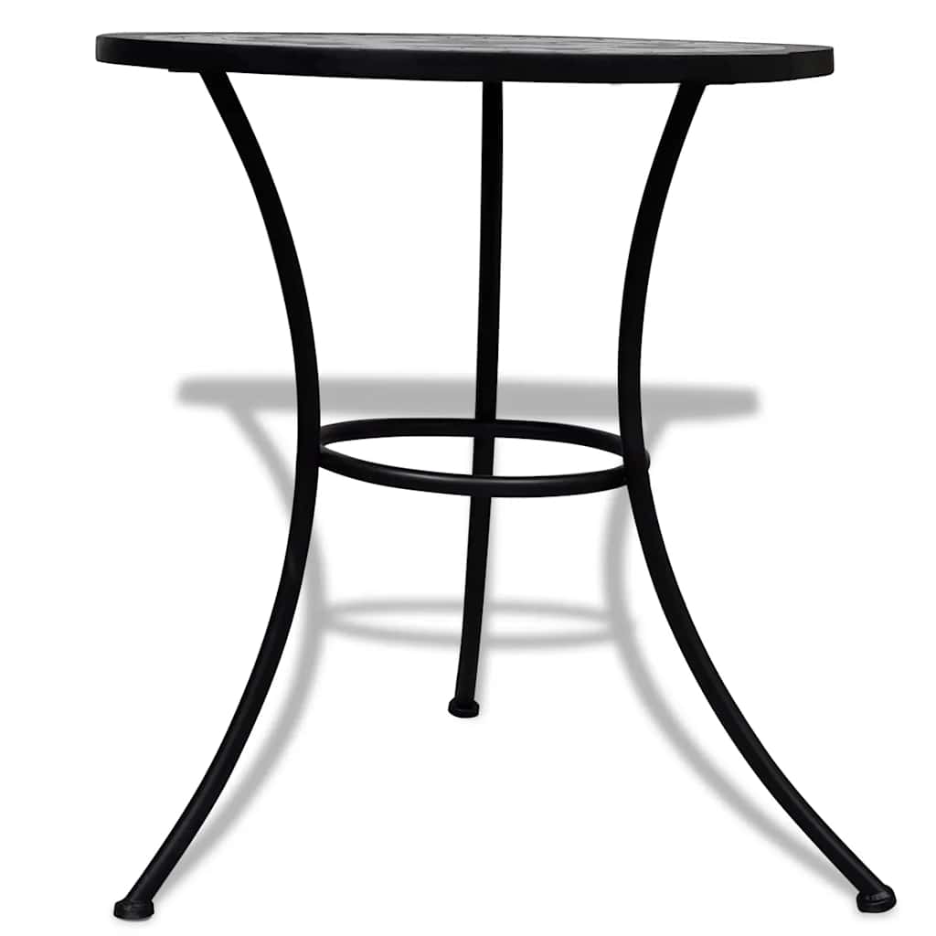 Vidaxl bistrotafel 60 cm mozaïek zwart en wit