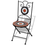 Vidaxl bistrostoelen inklapbaar 2 st keramiek terracottakleurig en wit