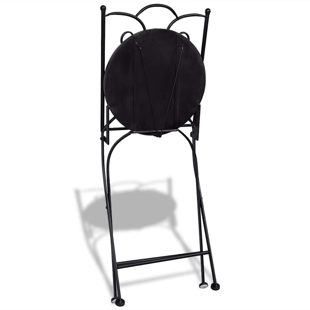 Vidaxl bistrostoelen inklapbaar 2 st keramiek terracottakleurig en wit