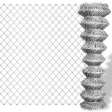 VidaXL mesh fence 15x1 m galvanized steel silver colored