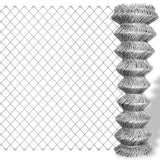 Vidaxl mesh fence 15x1.25 m galvanized steel silver colored