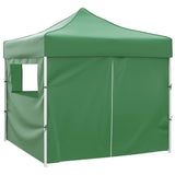 Tenda pieghevole Vidaxl con 4 pareti laterali 3x3 m verde