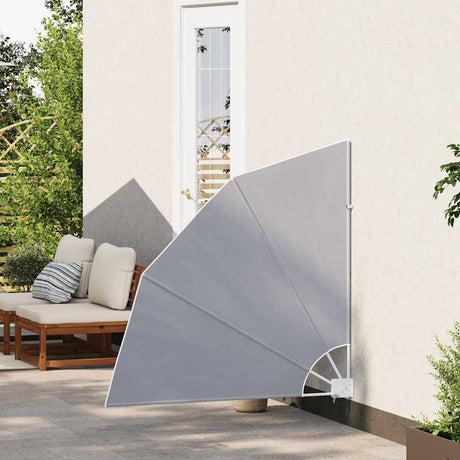 Vidaxl balkonscherm inklapbaar 140x140 cm grijs