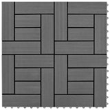 Vidaxl Terrace Tiles 11 pièces 30 x 30 cm WPC 1 m2 (gris)