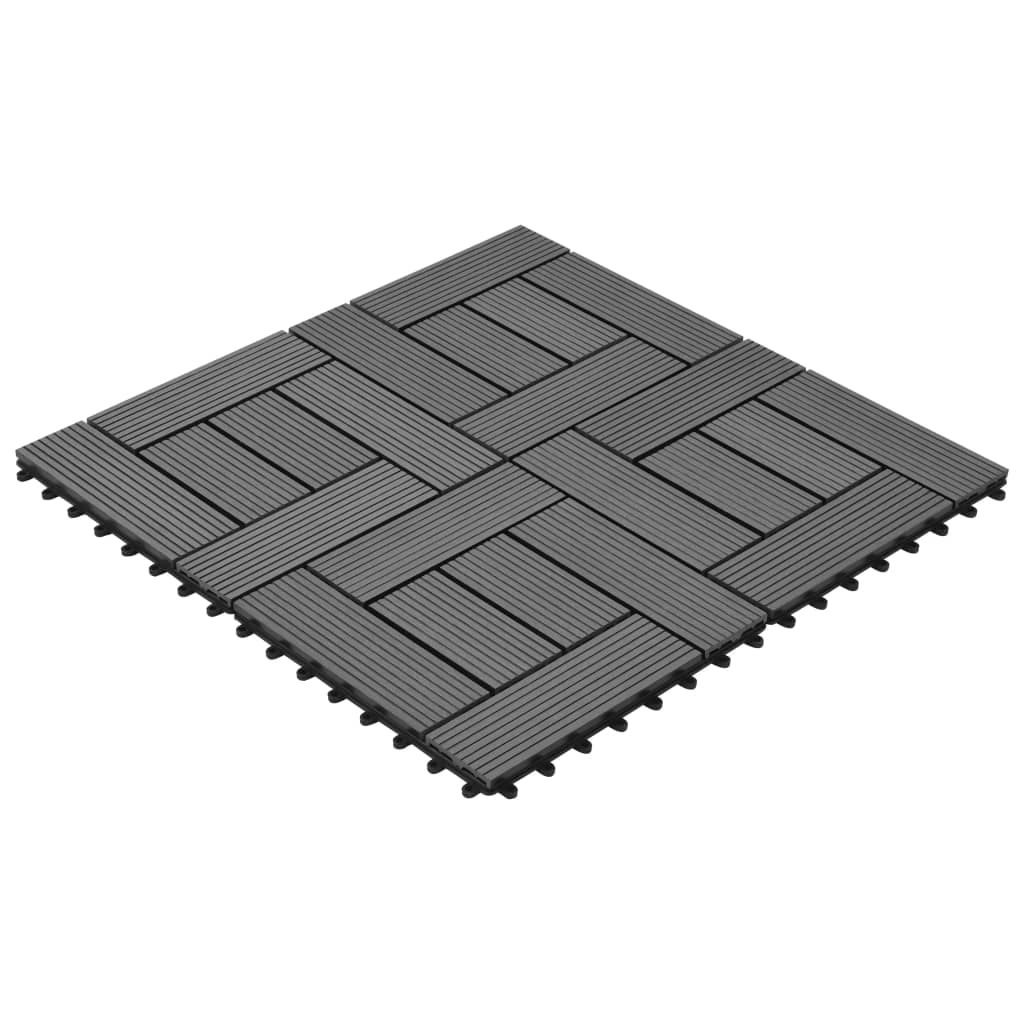 Vidaxl Terrace Tiles 11 pièces 30 x 30 cm WPC 1 m2 (gris)