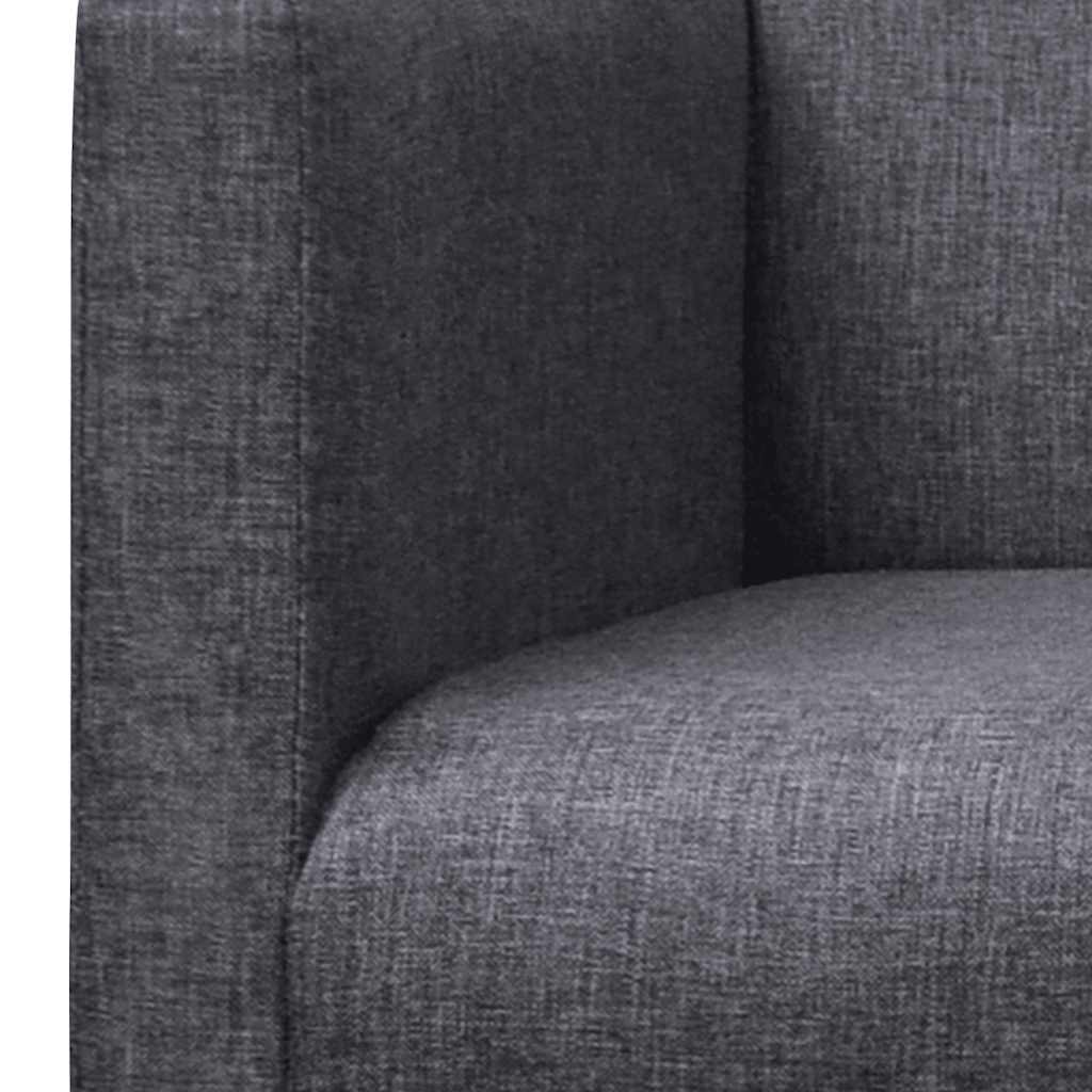 Vidaxl bank met gevoerde kussens stof rubberwood donkergrijs