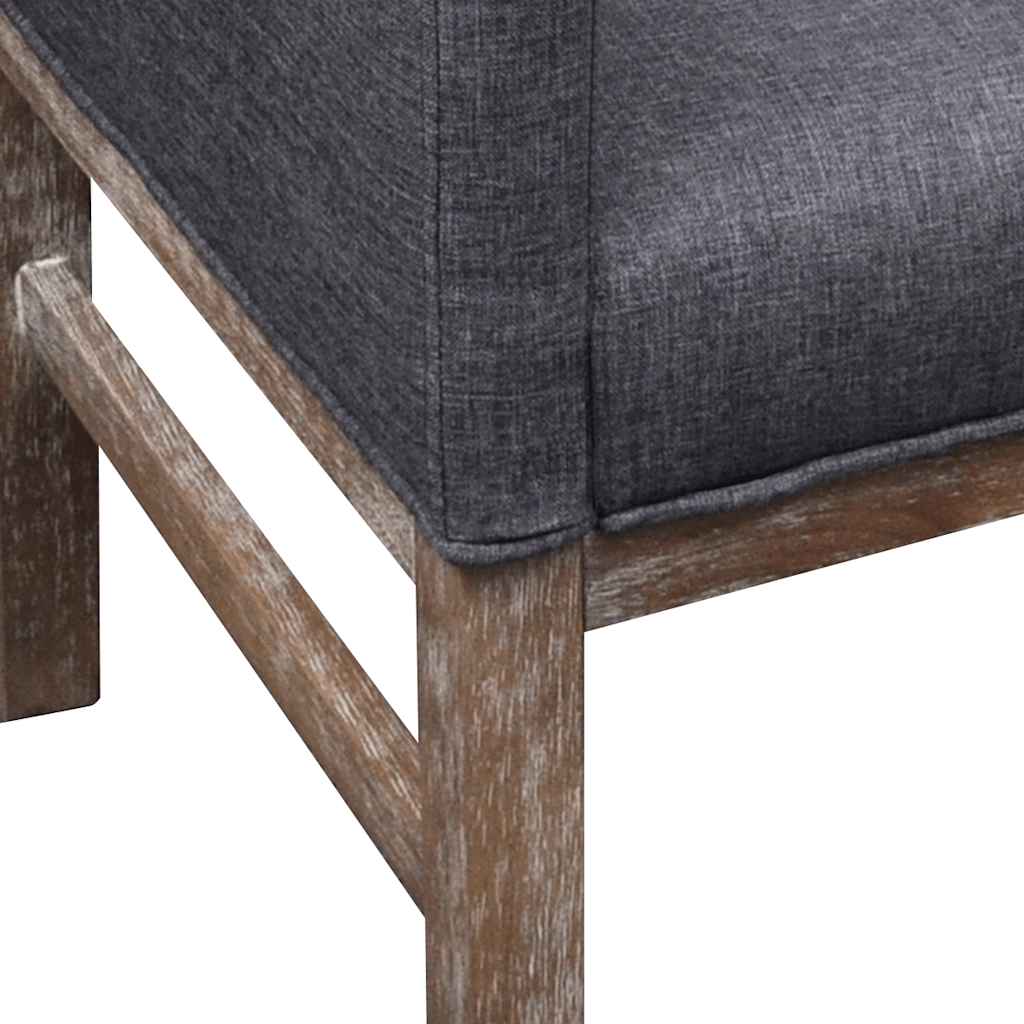 Vidaxl bank met gevoerde kussens stof rubberwood donkergrijs