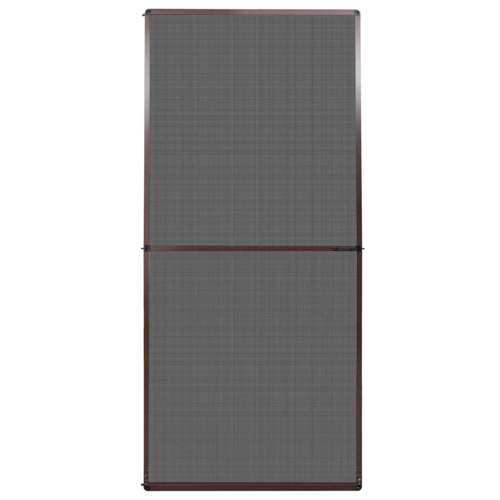 Vidaxl screen door with hinges 100x215 cm brown