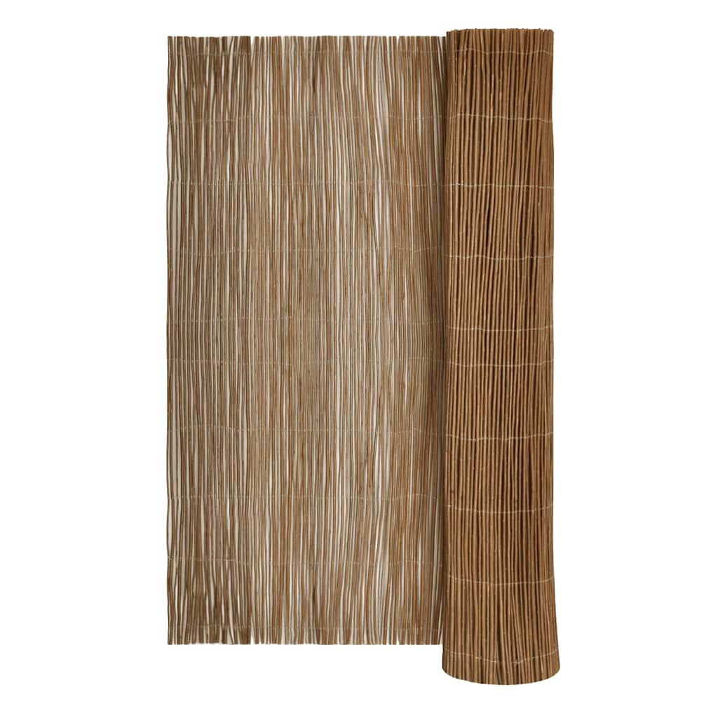 Vidaxl tuinscherm 300x100 cm wilgenhout bruin