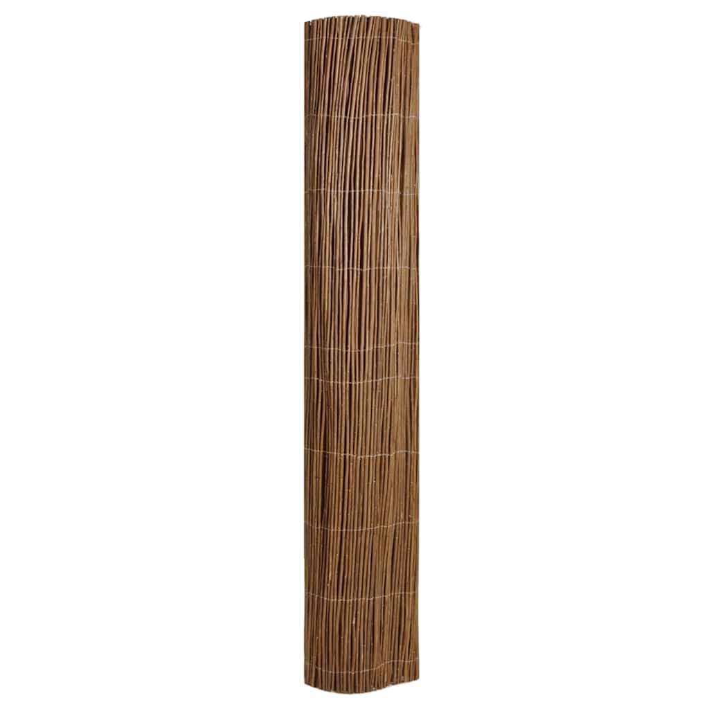 Vidaxl tuinscherm 300x100 cm wilgenhout bruin