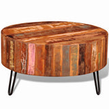 Vidaxl salontafel rond massief gerecycled hout