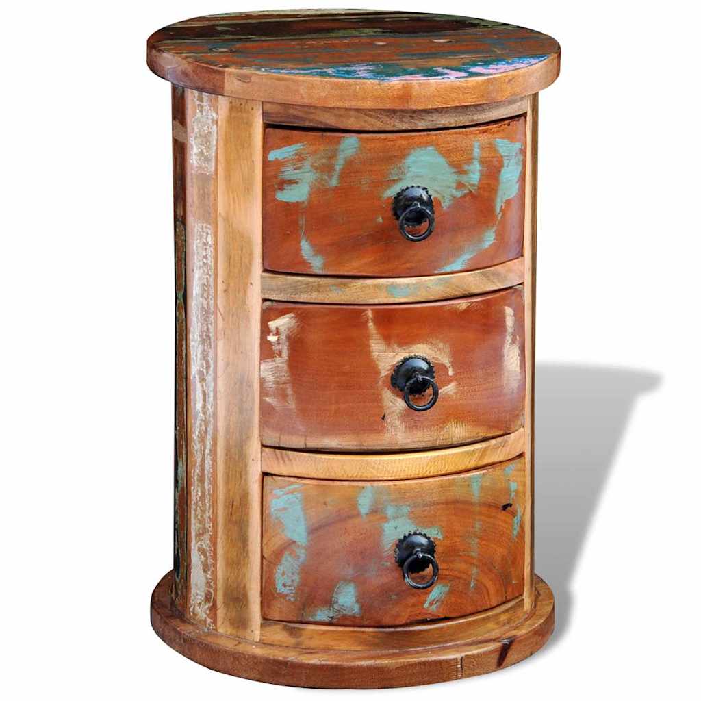 Vidaxl kast met 3 lades massief gerecycled hout