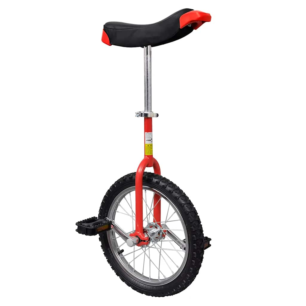 Vidaxl Unicycle nastavitelný 16 palců červená