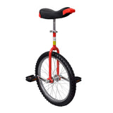 Vidaxl Unicycle justerbar 20 tommer rød