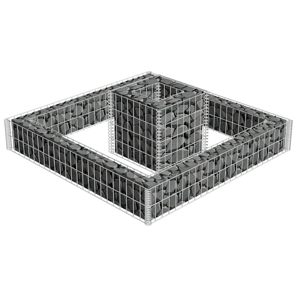 Vidaxl Gabion Planungsbox 120x120x20 cm verzinkter Stahl