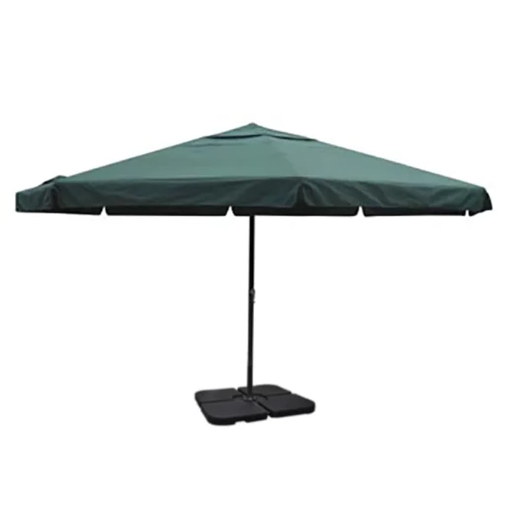 Vidaxl Parasol con alluminio di base portatile (verde)