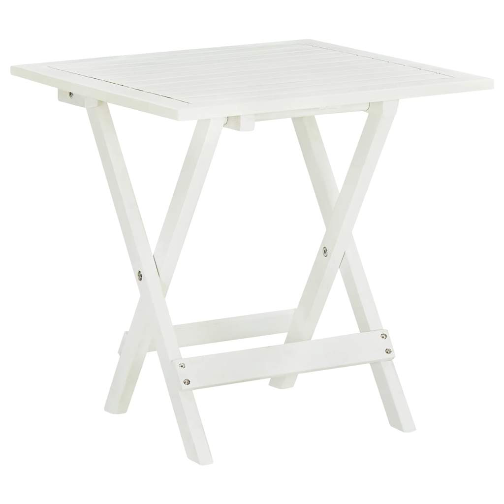 Vidaxl bistrotafel 46x46x47 cm massief acaciahout wit