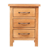 Vidaxl nachtkastje met 3 lades 40x30x54 cm massief eikenhout