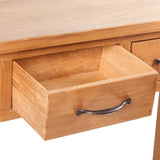 Vidaxl wandtafel met 2 lades 83x30x73 cm massief eikenhout