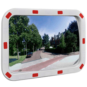 Vidaxl verkeersspiegel rechthoekig met reflectors 40x60 cm
