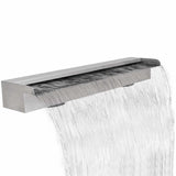 Vidaxl zwembadwaterval rechthoekig 90 cm roestvrij staal