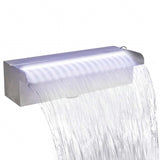 Vidaxl piscina a cascata con LED rettangolare acciaio inossidabile da 30 cm