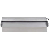 Vidaxl zwembadwaterval met led's rechthoekig 30 cm roestvrij staal