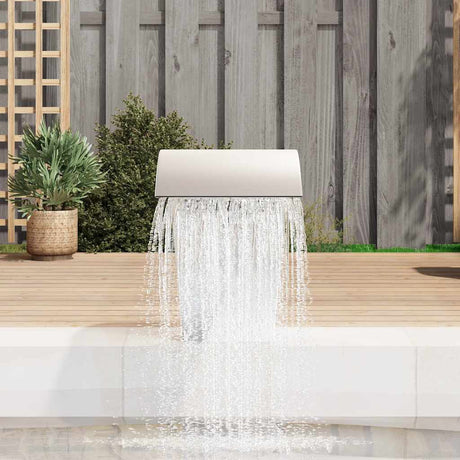 Vidaxl zwembadwaterval 45x30x60 cm roestvrij staal