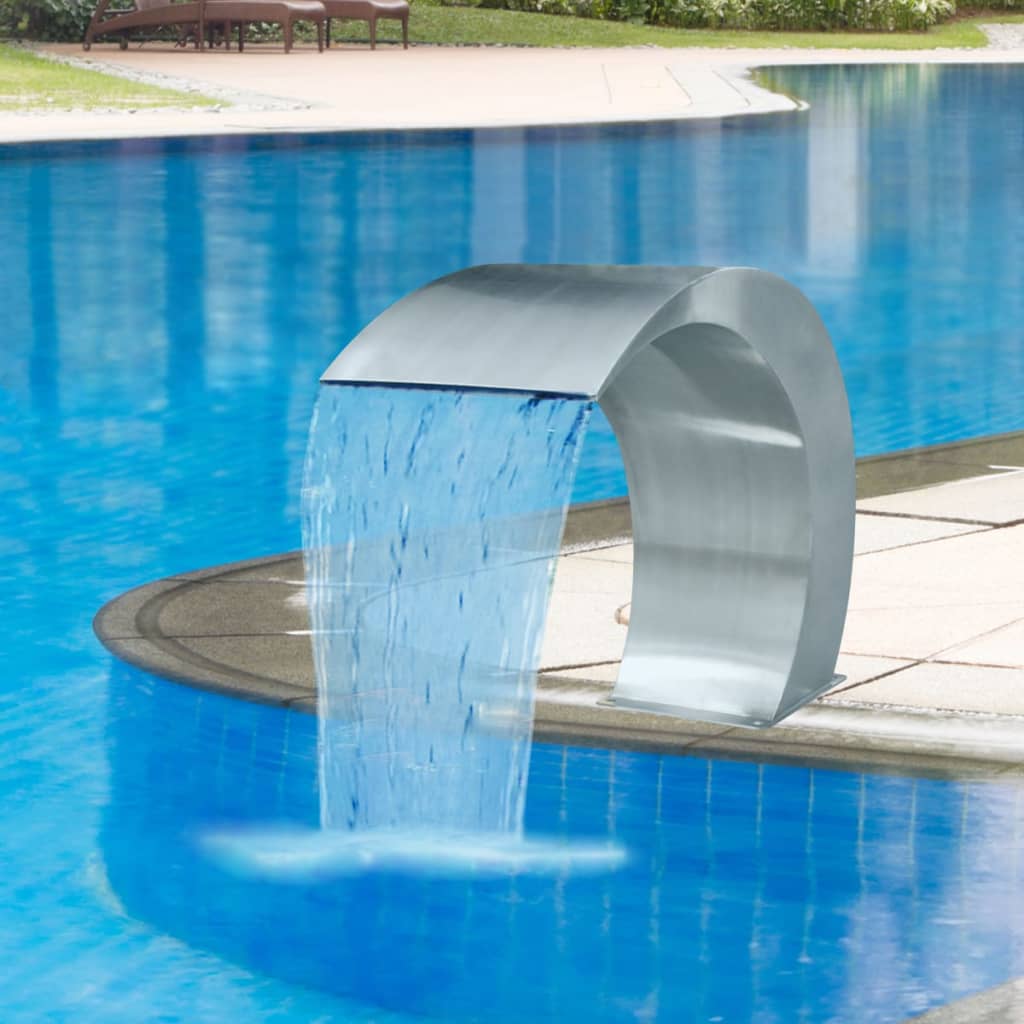 Vidaxl Swimming Pool Waterfall 45x30x60 cm rostfritt stål