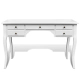 Vidaxl bureau met gebogen poten en 5 lades franse stijl