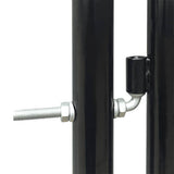 Vidaxl zwarte enkele deur schuttingpoort 100x75 cm