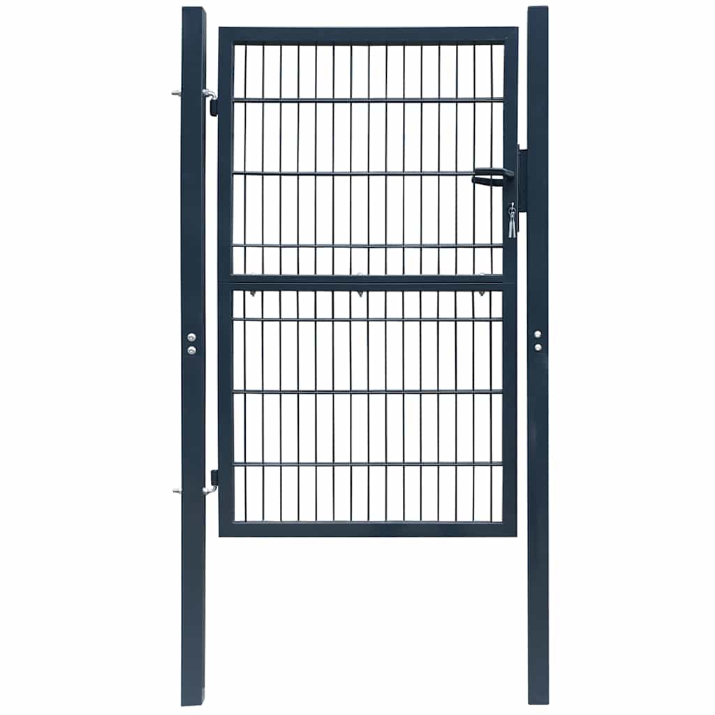 Vidaxl 2d poort (enkel) antracietgrijs 100x120 cm