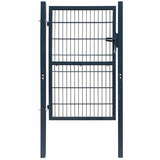 Vidaxl 2d poort (enkel) antracietgrijs 100x120 cm